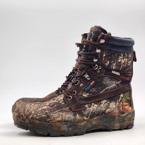 Itasca Camo Leather Hunting Boots Ghost Lake Mens 9.5 600g Thinsulate Waterproof - Picture 2 of 14